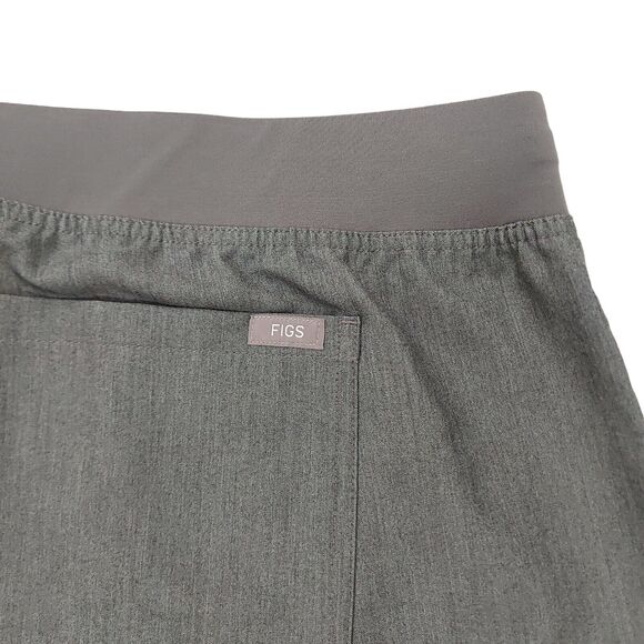 Figs Livingston Scrub Pants Womens XXL/T Gray Relaxed Drawstring High Rise - Picture 5 of 10